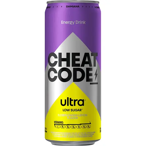Напиток энергетический Cheat Code Ultra со вкусом бузина-лимон 0.33 л ж/б