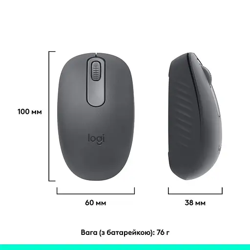 Миша Logitech M196 Bluetooth Grey (910-007459) - фото 3
