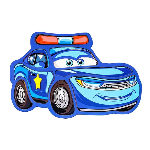 Дитячий пазл-вкладиш "Поліцейська машинка" PuzzleOK Puz-22966, 8 елементів - фото 1