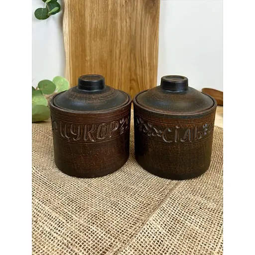 Набір банок для спецій 0.7 літра керамічний (керамічний) Декор