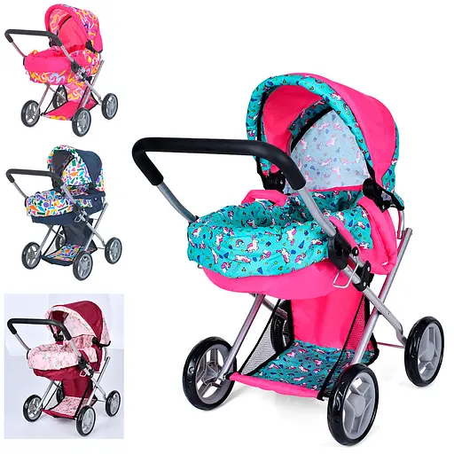 Коляска для ляльки, метал, класика, кошик, 68x61x36 см, висота до ручки 54 см - фото 2