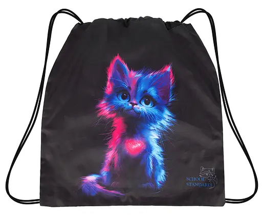 Мешок для сменной обуви для девочки c Котиком School Standard MSS-35