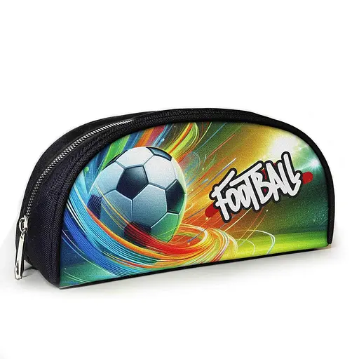 Пенал шкільний для футболіста з принтом Футбольний м'яч 23х10х8 см дитячий для хлопчика (3956)