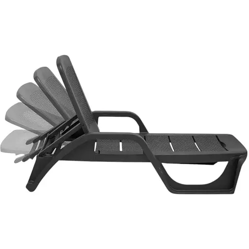 Шезлонг пластиковий Bica Nilo, графіт - фото 2