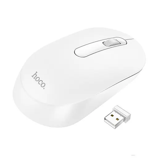 Комп'ютерна миша Hoco GM14 Platinum 2.4G business wireless mouse Білий - фото 1