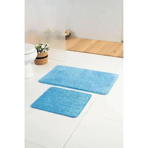 Килимки для ванної Vonaldi Softmicro набір 2 шт. небесно-блакитний