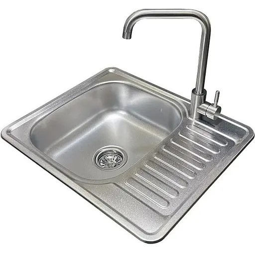 Комплект мийка + змішувач Romzha Sims Textura (B) - фото 1