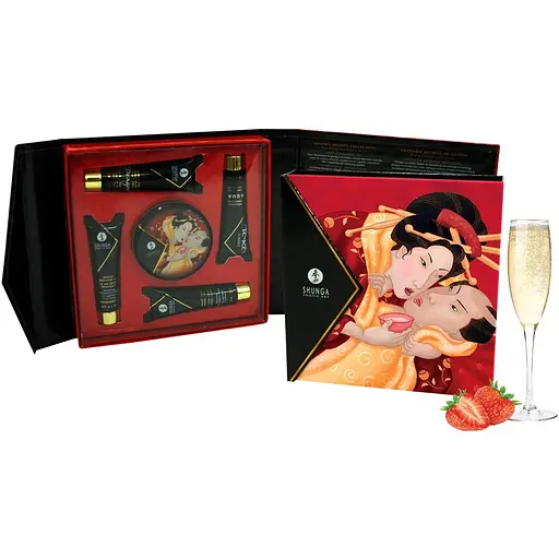 Набір інтимної косметики Shunga Geisha Secrets полуниця з шампанським - фото 3