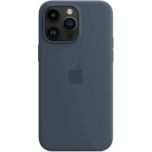 Оригинальный силиконовый чехол Apple Silicone Case MagSafe для iPhone 14 Pro Max (6.7") Storm Blue (MPTQ3ZE/A) - фото 4