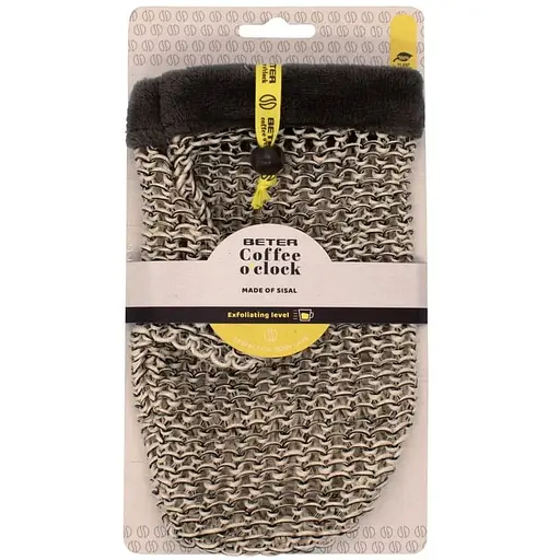 Мочалка для душу Bete Coffee O'clock з сизалю і льону  - фото 1