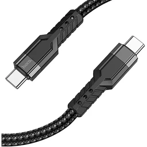Кабель Hoco U110 Type-C to Type-C 60W charging data cable Черный - фото 1