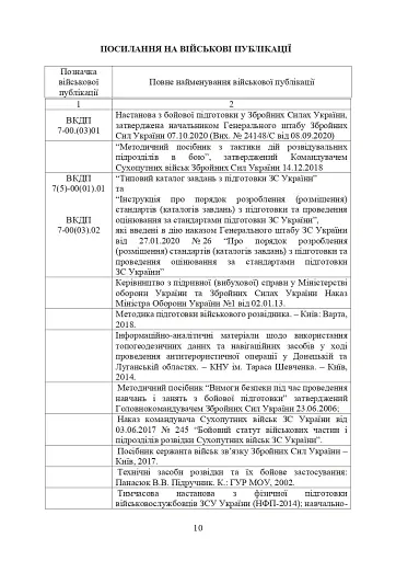 Програма фахової підготовки фахівців розвідки для частин військової розвідки та підрозділів розвідки механізованих, мотопіхотних, гірсько-штурмових, танкових військових частин (підрозділів) - фото 9