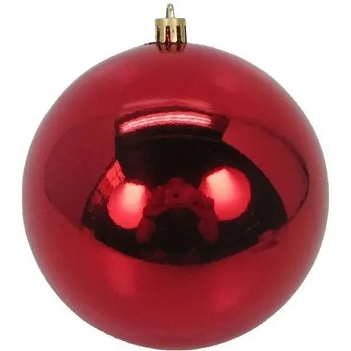 Новорічна куля Yes! Fun пластик 10 cм червона глянець (975114)