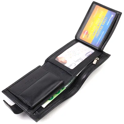 Мужской кожаный кошелек Canpellini 11.5х9.7х2 см acs0025630 - фото 5