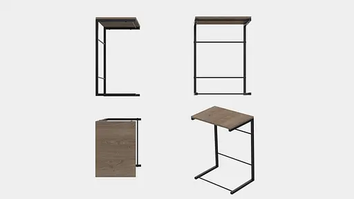 Столик Терри Ferrum-decor 650x440x330 Черный металл ДСП Дуб Сонома Трюфель 16 мм (FRD-104652) - фото 8