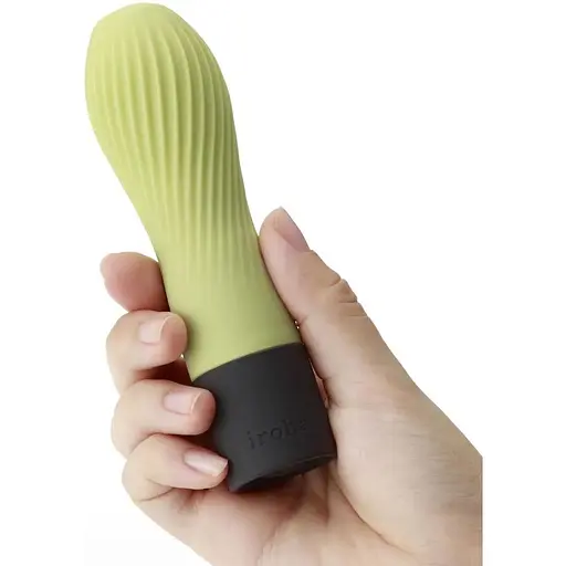 Вібратор Iroha Zen Matcha з ніжною ребристою поверхнею - фото 2