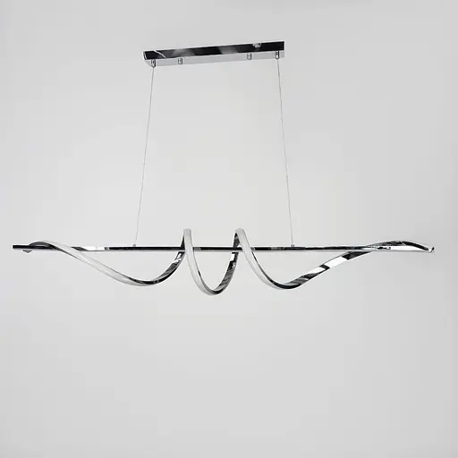 Удлиненная люстра Wave в серебряном корпусе 120 см | Ст. K 23-1200 CH | Line F - фото 4