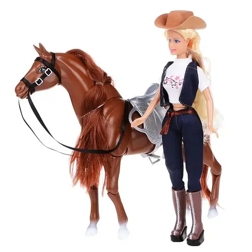 Кукла Люси всадница с конем ID77