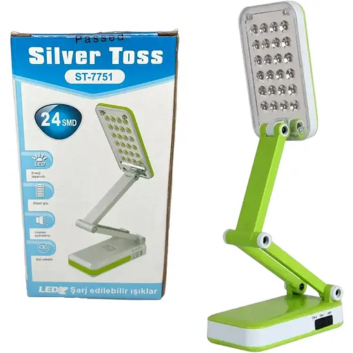 Настольная LED лампа светильник Silver Toss портативная лампа на аккумуляторе зеленая - фото 2