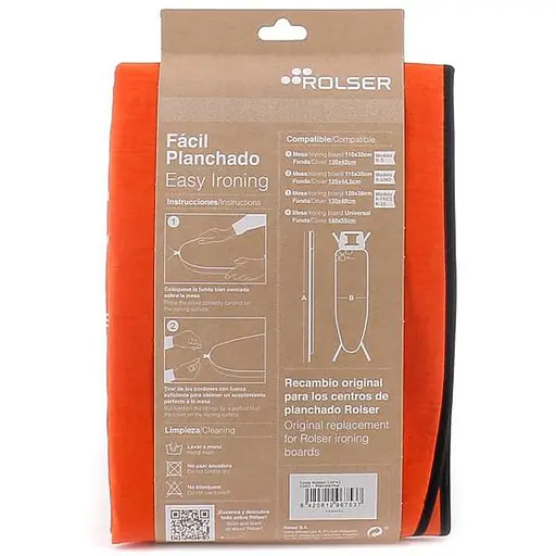 Чехол для гладильной доски Rolser Muleton Mandarina 140x55 см (931984) - фото 2