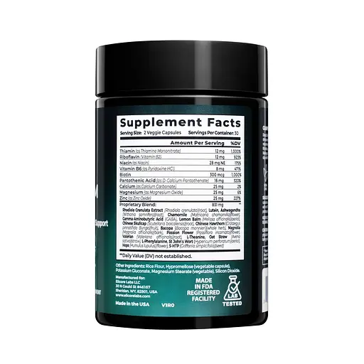 Комплекс для релаксації Elicore Labs Deep Calm Formula, 60 вегакапсул - фото 3