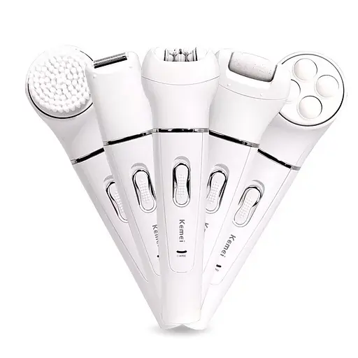Епілятор акумуляторний Kemei KM-2199 5в1 Білий