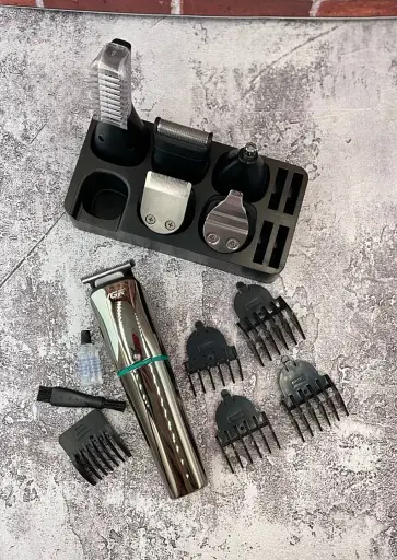 Набор для стрижки VGR V-101 (5 в 1, IPX6, LED-дисплей, USB) - фото 5