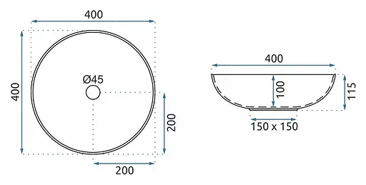 Умивальник Rea Mexico накладний з візерунком REA-U6030, Цветной - фото 7