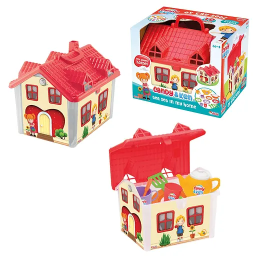 Чайний набір Dede Candy&Ken з будиночком 19 предметів (3021)
