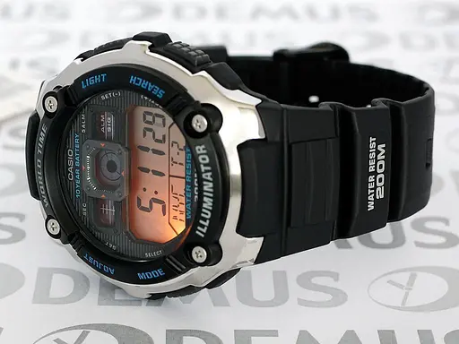Мужские наручные часы электронные стильные Япония оригинал Casio Collection AE-2000W-1AVEF - фото 5