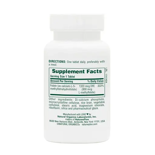 Фолиевая кислота Nature's Plus Folic Acid 800 mcg 90 tabs (1086-2023-10-3227) - фото 2