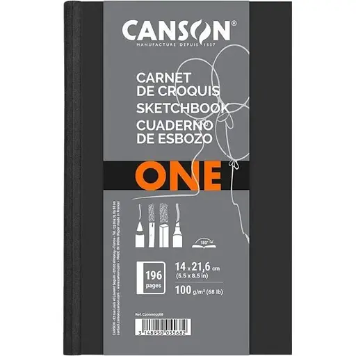 Блокнот для рисунка Canson Art Book One Portrait 14х21.6 см 100г/м2 98л - фото 1