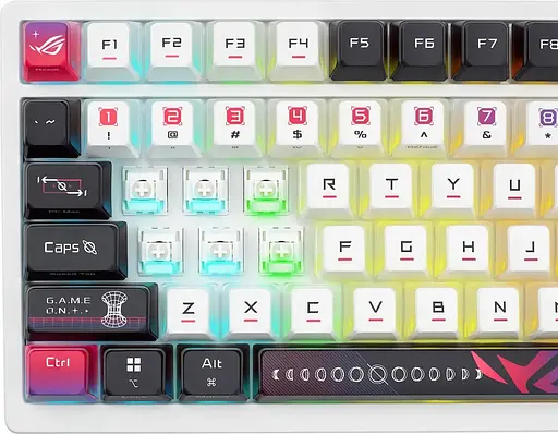 Клавіатура ASUS ROG Azoth X 75% Exploded NX Snow V2 EN PBT Black (90MP044F-BKUA30) - фото 10