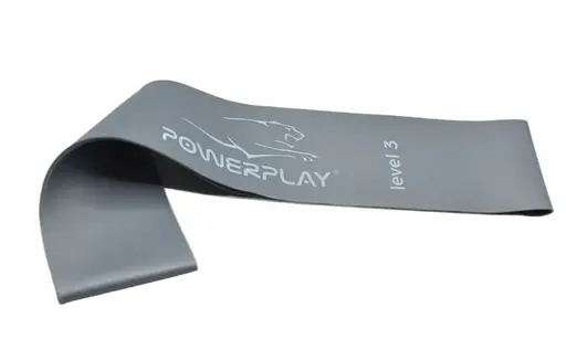 Гумка для фітнесу PowerPlay 4140 Level 3 Stretch Band (11-15 кг) Сіра (PP_4140_Grey) - фото 4