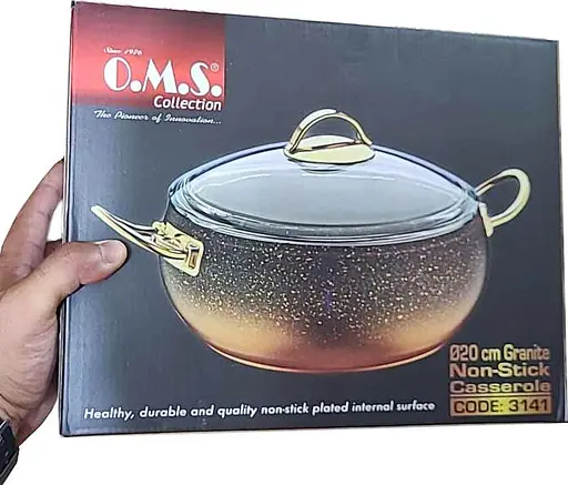 Каструля O.M.S. Collection 3141 з гранітним покриттям з кришкою 20 см 2.5 л Слонова кістка (Туреччина) - фото 9