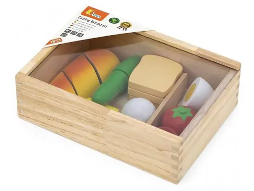 Игрушечные продукты Viga Toys Завтрак 44541 набор деревянных игрушечных продуктов - фото 4