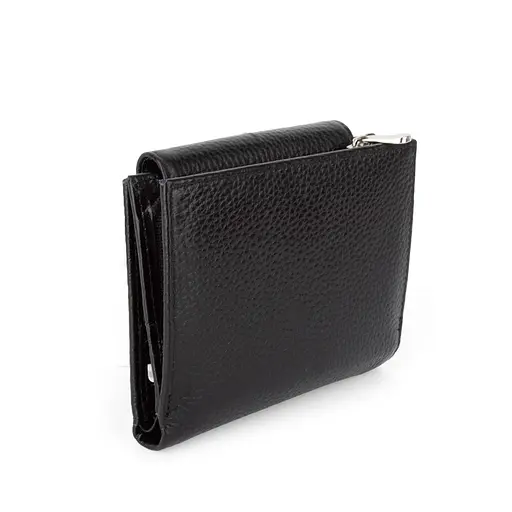 Гаманець жіночий шкіряний маленький Las Fernando 110-103 К чорний - фото 2