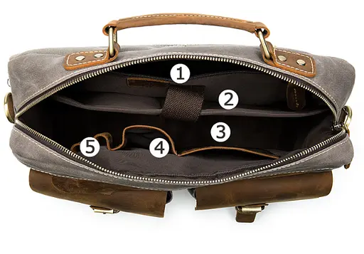 Чоловічий портфель Vintage 38х28х9 см sum0012231 - фото 6