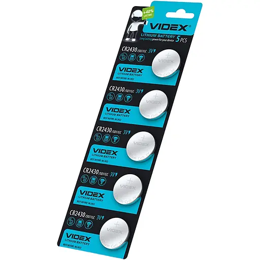 Батарейки Videx CR2430 літієві 3V 5 шт.