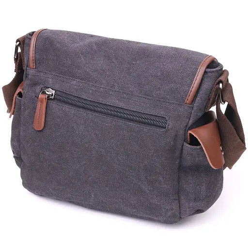 Горизонтальна чоловіча сумка з текстильним клапаном 17х24х13 см Vintage 17х24х13 см sum0021438 - фото 2