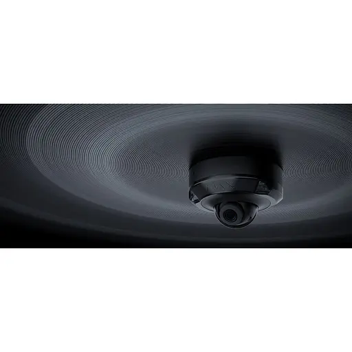 IP-камера Ajax дротова DomeCam Mini HL Black, 8мп, 4мм, гібридне підсвічування IR 35м, білий Led 50м, Poe, True WDR, IP 65, ІЧ 30м, аудіо, кут огляду 75° до 85°, міні куполь - фото 5