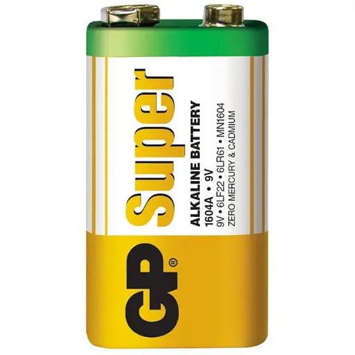 Батарейка крона GP Super Alkaline 9V (1604A-S1, 6LF22)