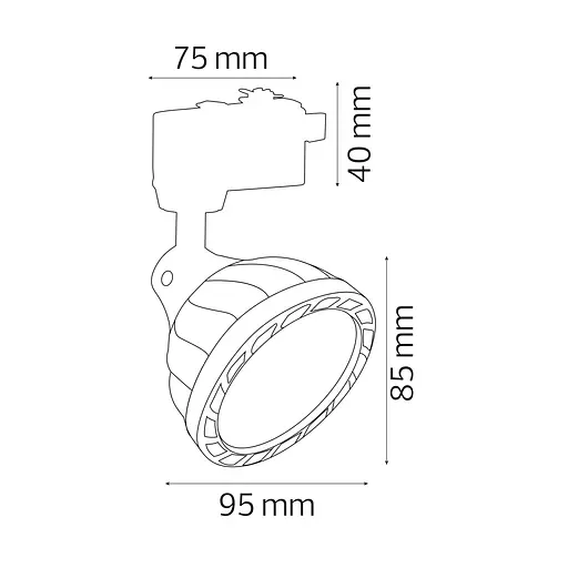 Светильник трековый "FARS" 26W 4200 черный - фото 2