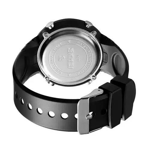 Мужские наручные спортивные часы Skmei 1497 (Черные с черным) - фото 3