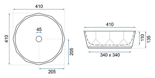 Умивальник Rea Vista white накладний білий REA-U4601, Білий - фото 6