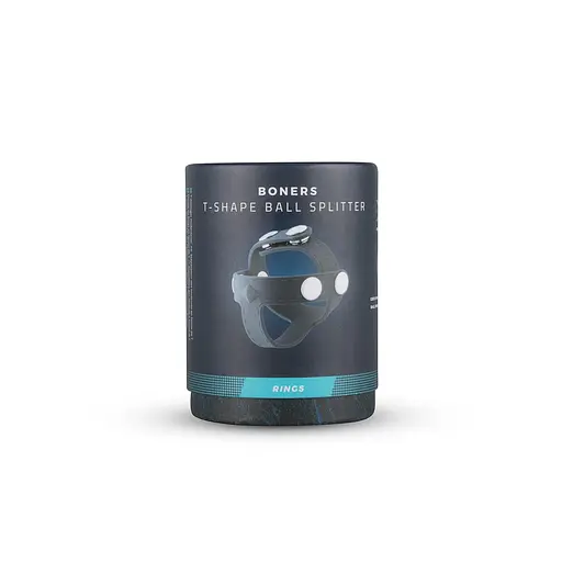 Регулируемое эрекционное кольцо Boners T-shape Ball Splitter 21 см серый - фото 8