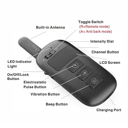 Електронний ошийник для собаки для дресирування + антилай 2 в 1 Dobe DB 500, помаранчевий ремінець (100609) - фото 2
