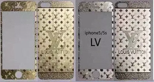 Декоративное стекло для iPhone 5 5s SE с рисунками гравировки металл - фото 3