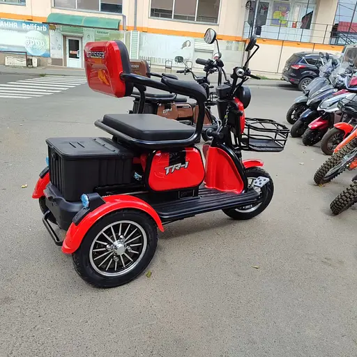 Електроскутер Триколісний Crosser TR1 Pro (1000W, 72V, 20Ah) Червоний - фото 10