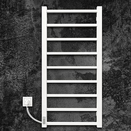 Електрична рушникосушарка Kosser Лофт 1000x500 EL тайм. білий ДЛФ03ELW, Білий матовий, Ліве - фото 2